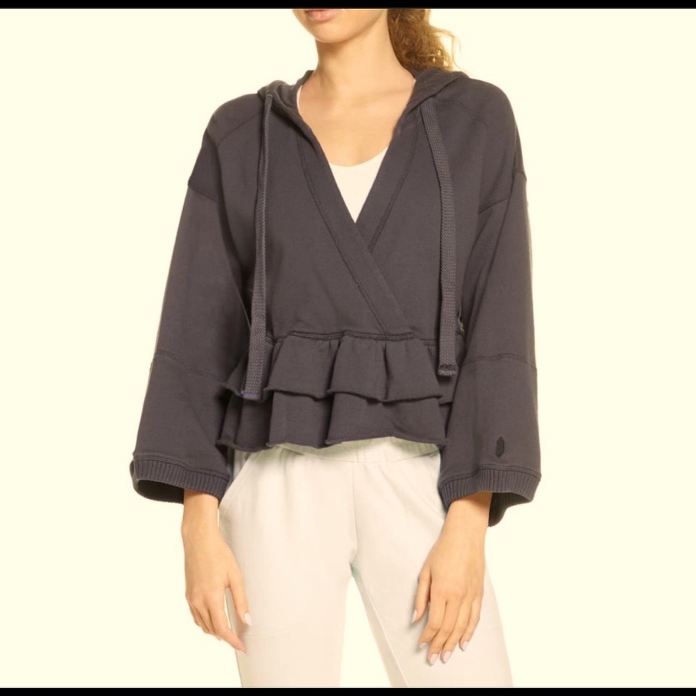 LAST CALL.  FP Movement Ruffle Hoodie NWT